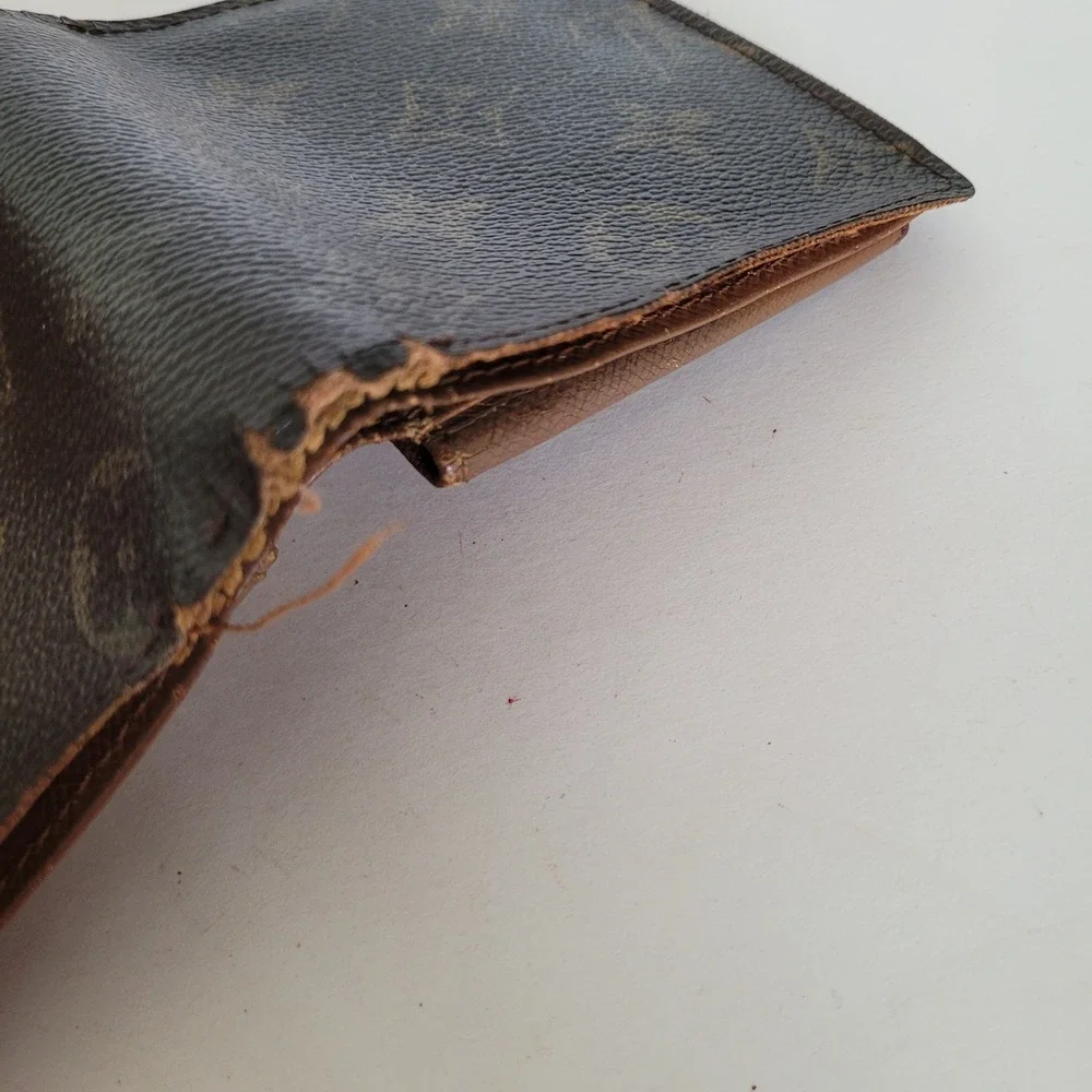 Louis Vuitton Monogram Bifold Wallet Brown Canvas CA0038 Made in Spain Men Women